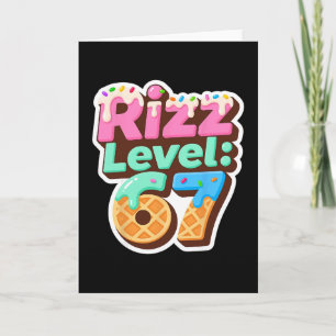 Carte Chemise de mème niveau Rizz 67 glace à la crème go