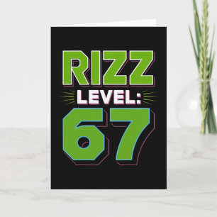Carte Chemise de mème niveau Rizz 67 Tendance jeunesse S