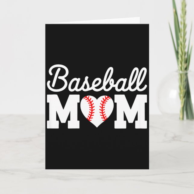 Carte Chemise de mère de baseball femmes baseball cœur f (Devant)