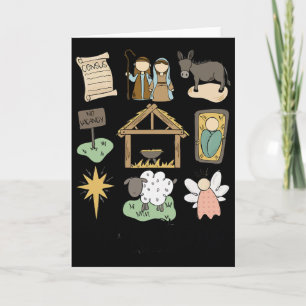 Carte Chemise de Noël chrétienne de la Nativité Histoire