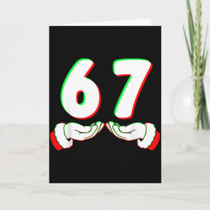 Carte Chemise de Noël drôle 67 Meme Six Sept pour hommes