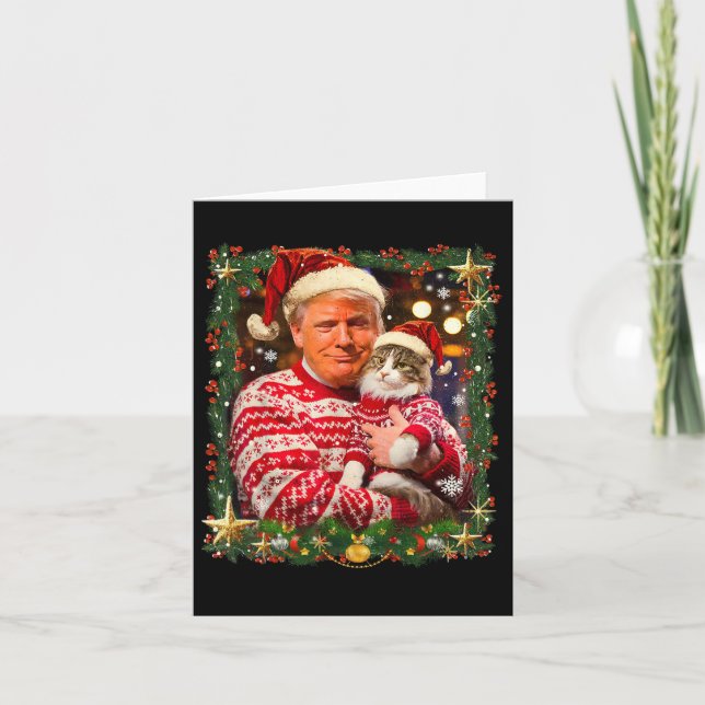 Carte Chemise de Noël drôle de Trump pour les amateurs d (Devant)