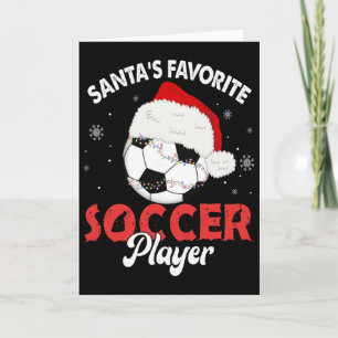 Carte Chemise de Noël du footballeur préféré du Père Noë