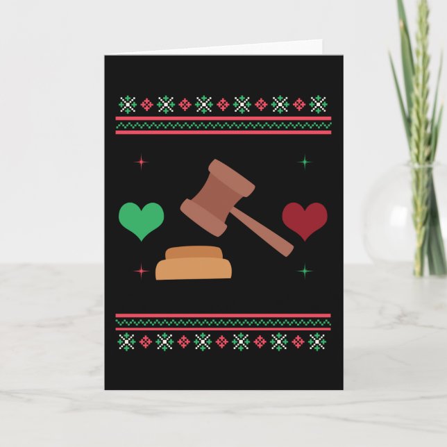 Carte Chemise de Noël laide d'avocat Juge Avocat (Devant)
