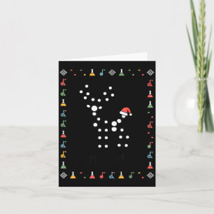 Carte Chemise de Noël laide Science Chimie Noël Professe