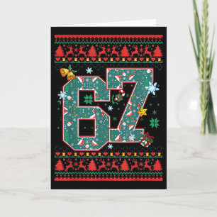 Carte Chemise de Noël Rétro 67 Six Seven Mème