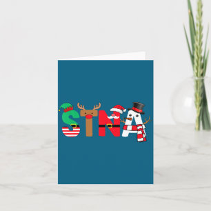 Carte Chemise de Noël Stna State Tested Nurse Aide Noël 