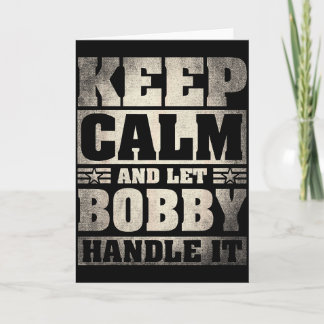 Carte Chemise de nom de Bobby D Prénom de Bobby