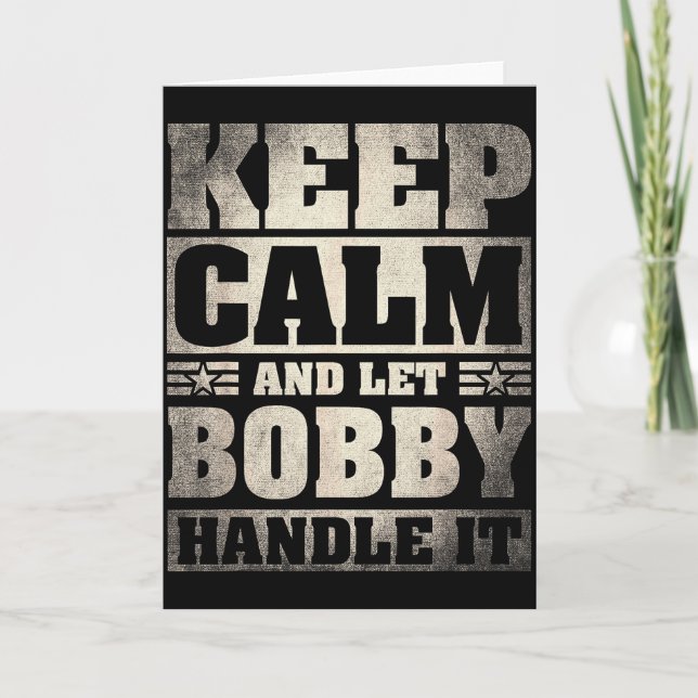 Carte Chemise de nom de Bobby D Prénom de Bobby  (Devant)