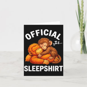 Carte Chemise de nuit animal mignon singe poing peluche