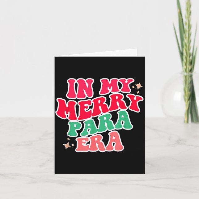 Carte Chemise de parapro, Dans mon ère para, Noël  (Devant)