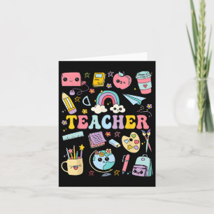 Carte Chemise de professeur Groovy Professeur de retour 