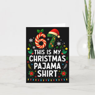 Carte Chemise de pyjama de Noël 67 6 7 Mème drôle pour a