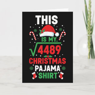 Carte Chemise de pyjama de Noël Drôle 67 Six Sept Carré 