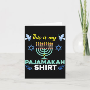 Carte Chemise de pyjama drôle de Hanukkah C'est mon Paja
