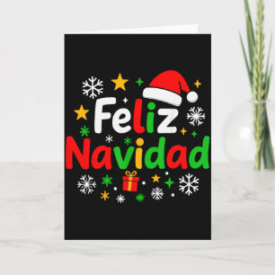 Carte Chemise de pyjama Feliz Navidad, espagnol mexicain