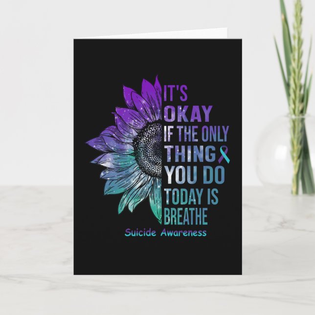 Carte Chemise de sensibilisation au suicide Tournesol ca (Devant)