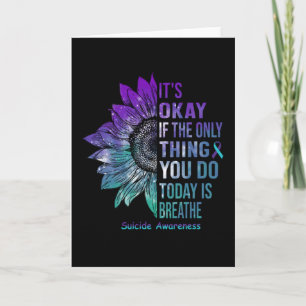 Carte Chemise de sensibilisation au suicide Tournesol ca