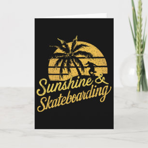 Carte Chemise de skateboard et de soleil pour l'été de s