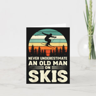 Carte chemise de ski vintage ne sous-estimez pas un viei