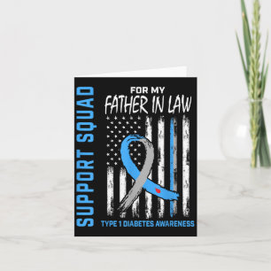 Carte Chemise de soutien de drapeau de diabète de type 1