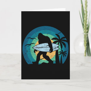 Carte Chemise de surf Bigfoot drôle Sasquatch Yeti Surf