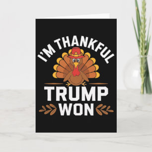 Carte Chemise de Thanksgiving Trump Je suis reconnaissan
