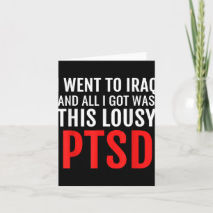 Carte Chemise de vétéran d'Irak Ptsd humour noir guerre