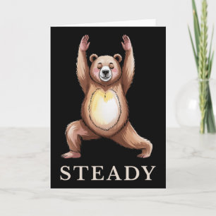 Carte Chemise de yoga Steady Bear Calme Lance Mignon Ani