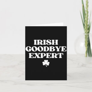 Carte chemise d'expert d'au revoir irlandais drôle de jo