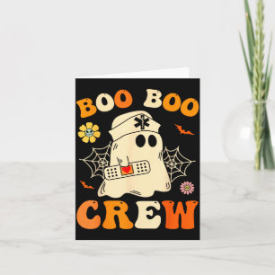Carte Chemise d'infirmière drôle fantôme rétro Halloween