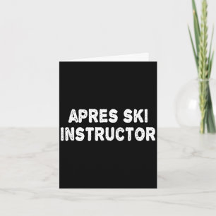 Carte Chemise d'instructeur de ski après pour femmes hom