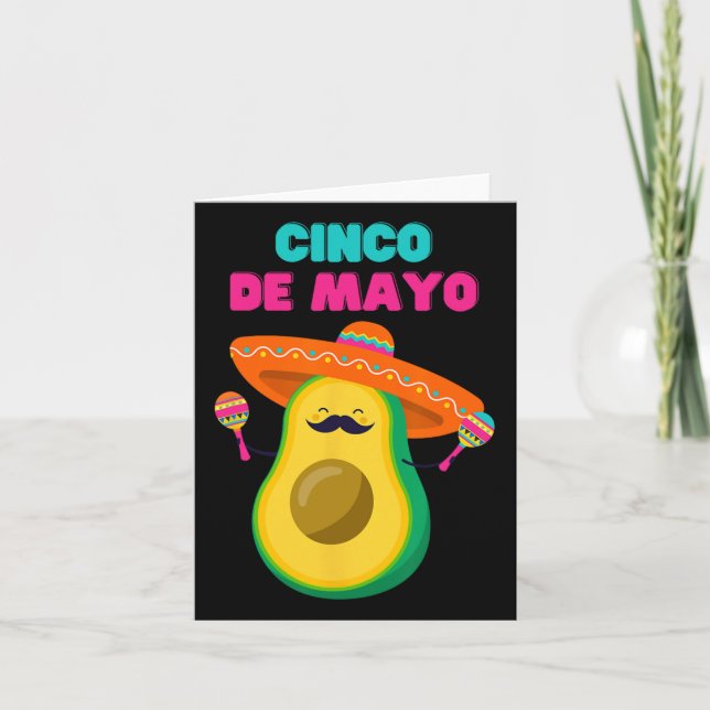 Carte Chemise drôle Cinco De Mayo - Fiesta d'avocat  (Devant)