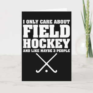 Carte Chemise drôle de hockey Je ne me soucie que de hoc