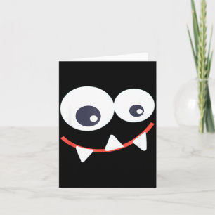 Carte Chemise drôle de monstre Halloween visage de monst