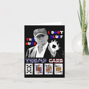 Carte Chemise drôle de Trump Poker Je ne bluffe pas les 