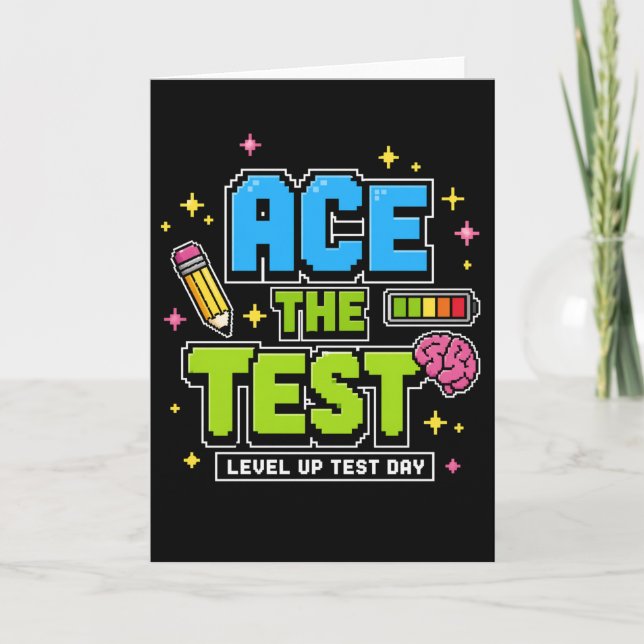 Carte Chemise drôle d'élève Test Ace le test Niveau supé (Devant)