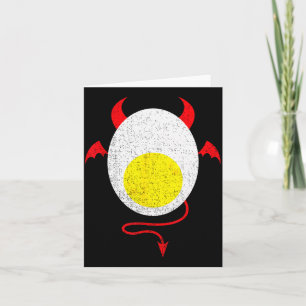 Carte Chemise drôle d'Halloween Diable Jaune d'Oeuf Amat