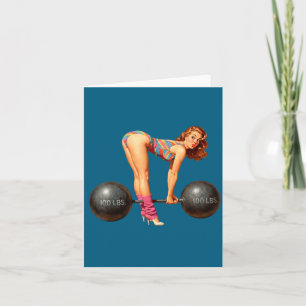 Carte Chemise drôle rétro années 80 de musculation Gym