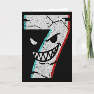 Carte Chemise du numéro maléfique 7 - Blague 7 Ate 9 67 