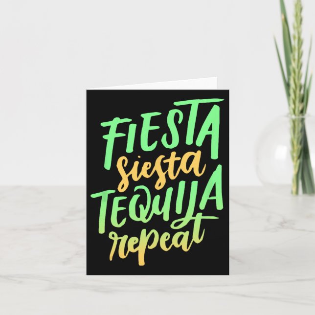 Carte Chemise Fiesta Siesta Tequila Répéter  (Devant)