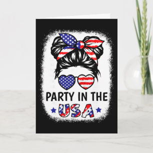 Carte Chemise Fille Fête Aux États-Unis Drapeau Américai