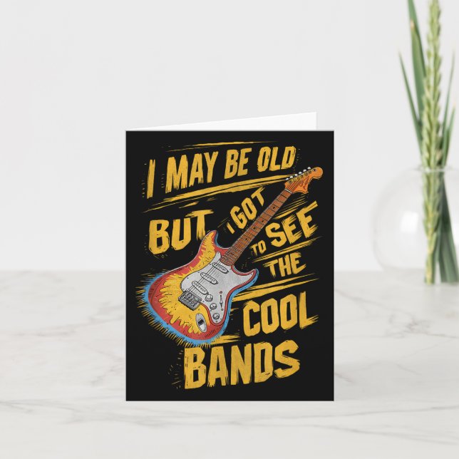 Carte Chemise Guitare Pour Grand-Père Drôle Papa Guitare (Devant)