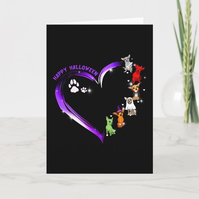 Carte Chemise Happy Halloween Costume Chihuahua Chien Dr (Devant)