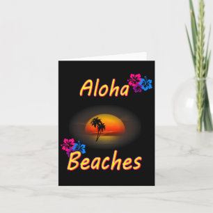Carte Chemise hawaïenne Aloha Plages Cadeau drôle Vacanc
