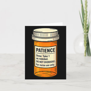 Carte Chemise Infirmière Patience Ordonnance Sarcasme So