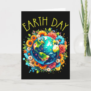 Carte Chemise Journée de la Terre Joyeuse Terre Mignonne