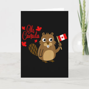 Carte Chemise Joyeuse Fête du Canada Drôle de Marmotte C