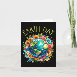 Carte Chemise Joyeuse Journée de la Terre Terre Mignonne