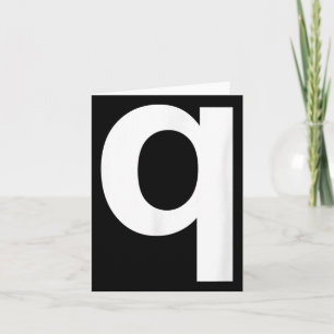 Carte Chemise lettre q alphabet minuscule